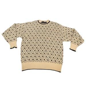 Vintage John Weitz Made in USE Size Large Pullover Sweater Hand Framed Grandpa